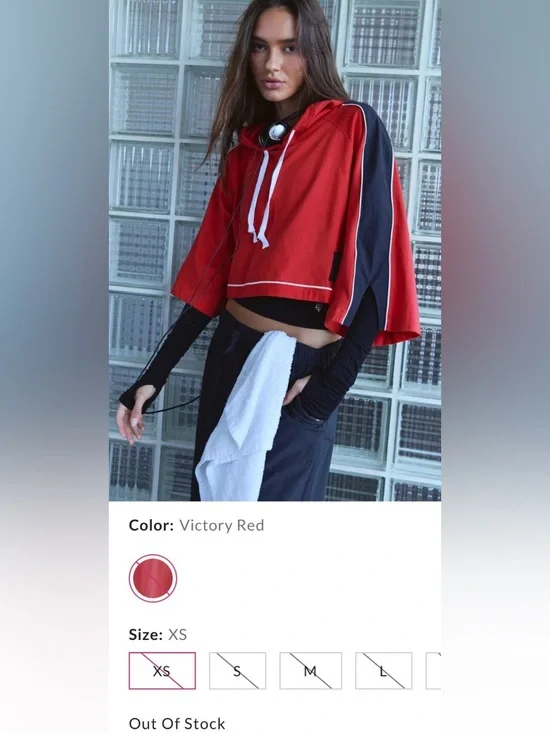 Free People Movement ~ Outfield Layer ~ XS ~  Cropped Hoodie ~ NWT - Picture 7 of 12